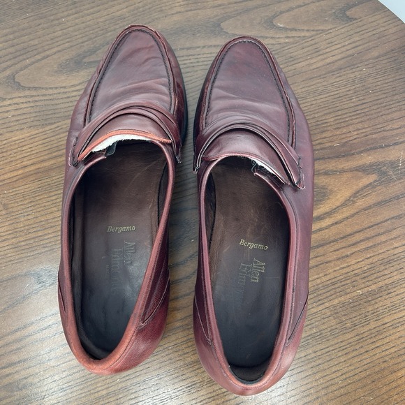 Allen Edmond‎ Bergamo Penny Loafer Shoes Men\'s 9.5D Red Leather Apron Toe main image 10